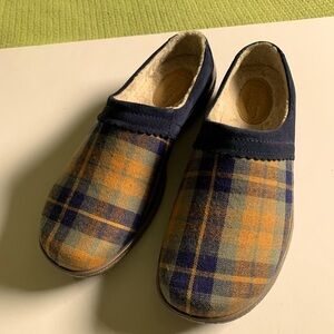 Hotter Plaid Slip-on Clogs